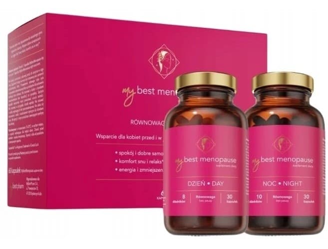 Menopause Dag & Nat Støtte 2 x 30 Kapsler – MyBestPharm emballage