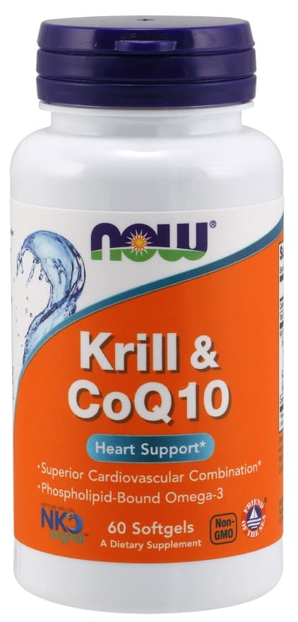 NOW Foods - Krilli & CoQ10 - 60 pehmeää kapselia – NOW Foods packaging
