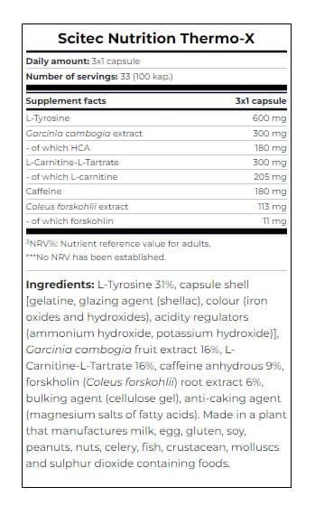 Scitec Nutrition - Thermo X - 100 Caps