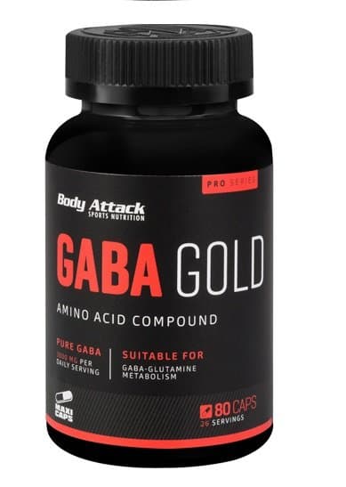Body Attack - GABA Gold - 80 kapslar – Body Attack förpackning