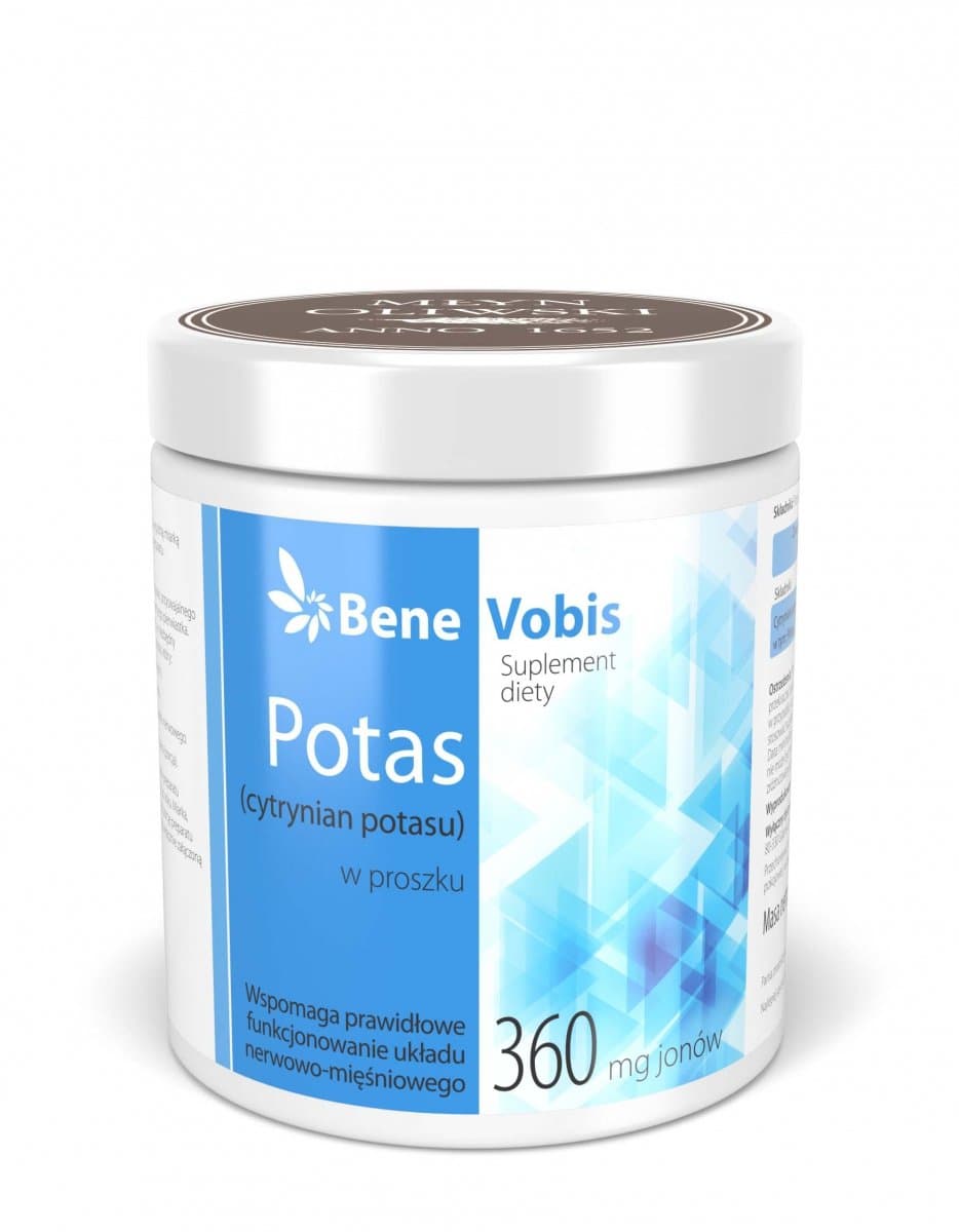 Bene Vobis Potas (cytrynian potasu) w proszku 500g – Bene Vobis förpackning