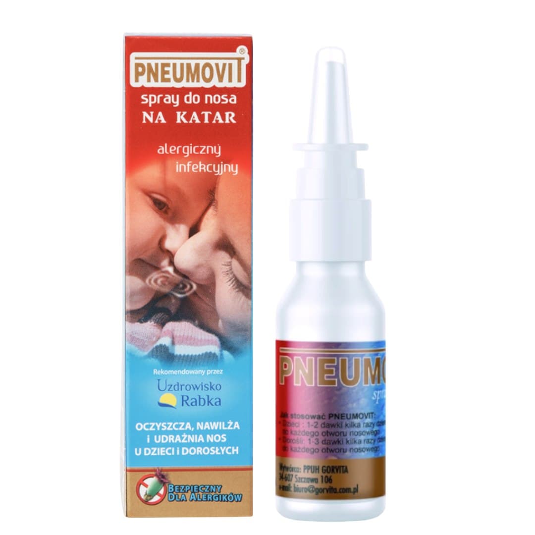 Gorvita - Pneumovit Nasal Spray 35ml – Gorvita förpackning
