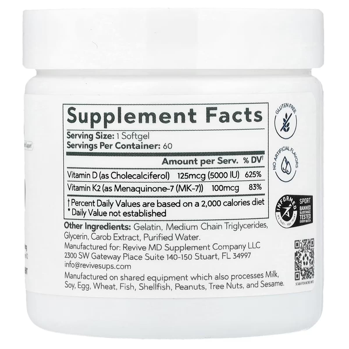 Revive - Vitamins K2 & D3 - 60 Vcaps