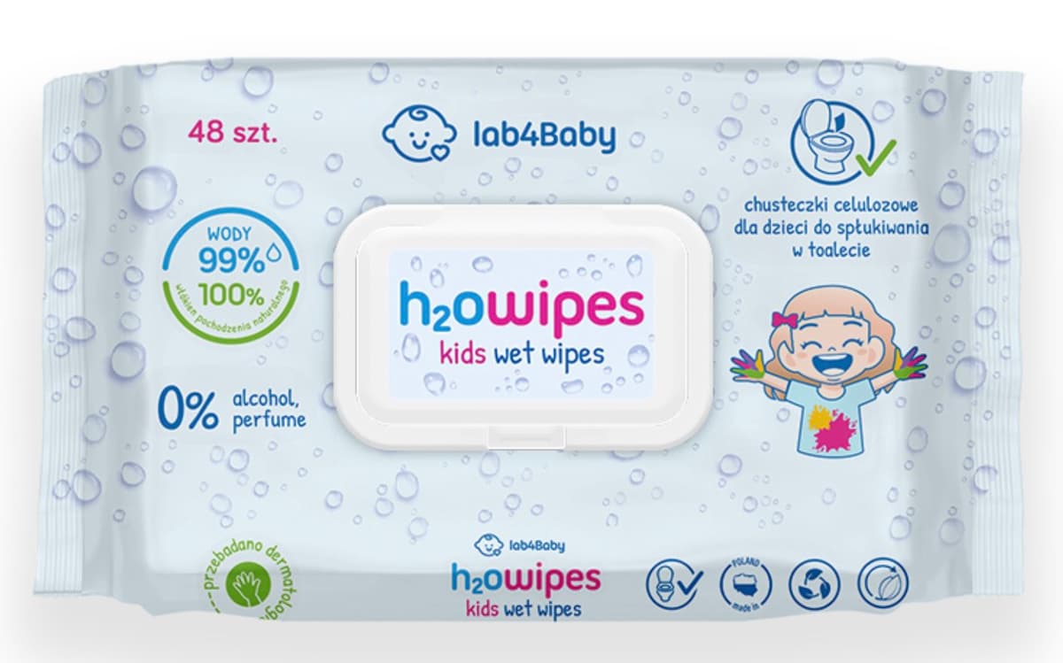 lab4Baby - h2o Kids wet wipes - 48 pcs