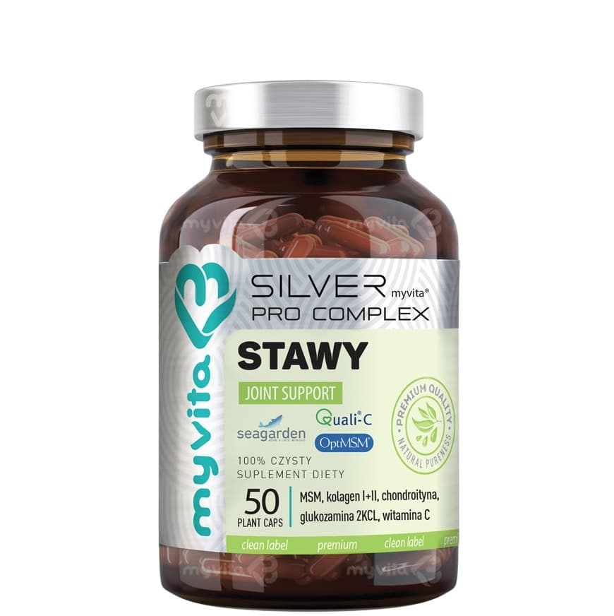 Myvita - Silver Stawy Joint Support 50 Caps – MyVita förpackning