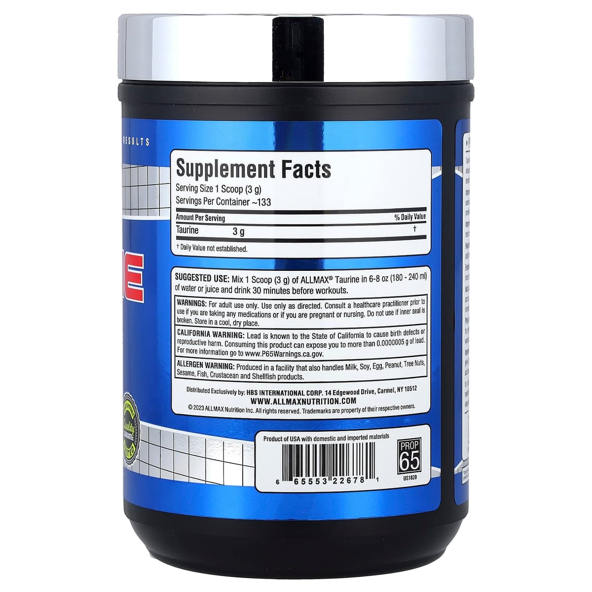 Allmax - Nutrition Tauriini 400 g
