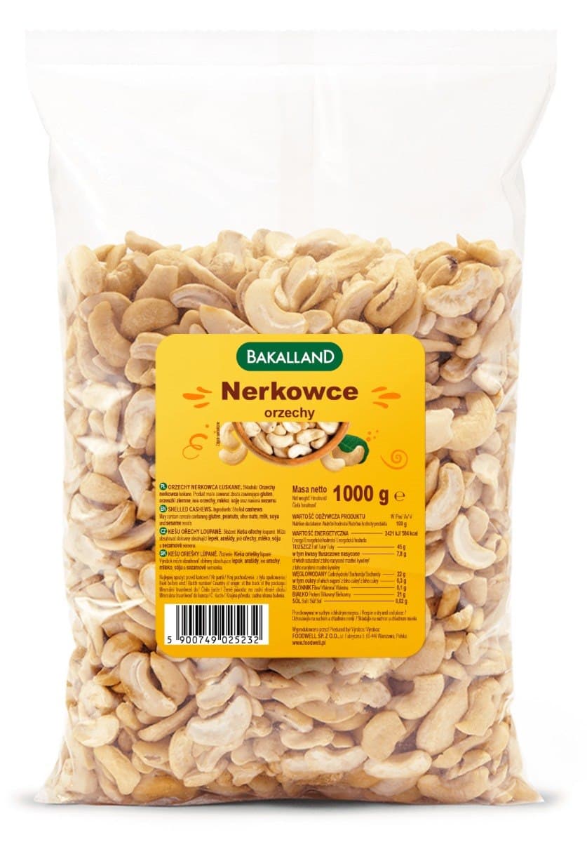 Bakalland - Cashew Nuts - 1000g – Bakalland förpackning
