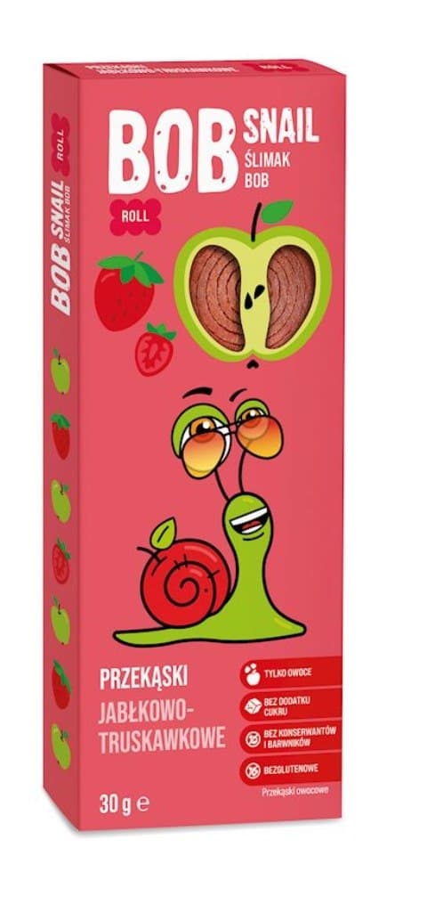BOB SNAIL - Fruit Snack Roll - 30g – BOB SNAIL förpackning