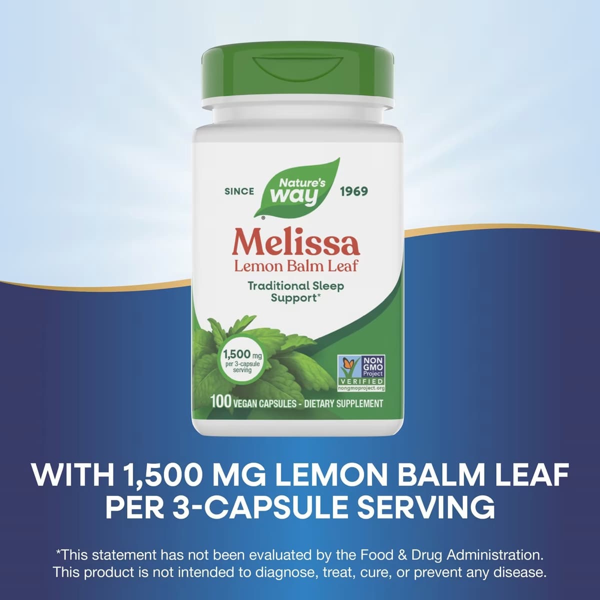 Nature's Way - Melissa Lemon Balm Leaf - 100 Vcaps