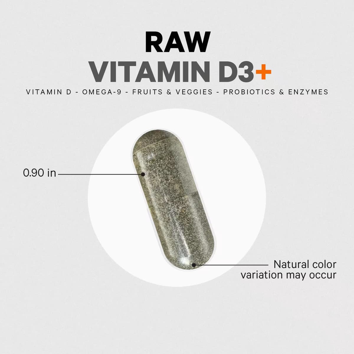 Codeage Raw Vitamin D3+ - 60 Vcaps - 60 Vegetable Caps
