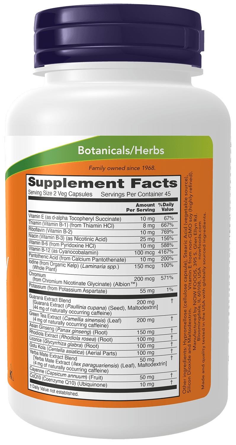 NOW Foods - Energy - 90 Veg Capsules
