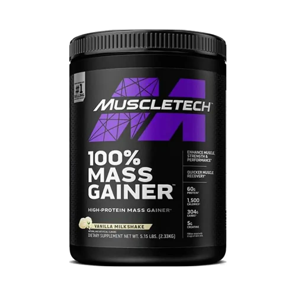 MuscleTech - 100% Mass Gainer - Vanilla Milkshake - 5.15 lbs – Muscletech förpackning