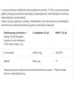 BioTechUSA - MSM + Vitamin C - 150g