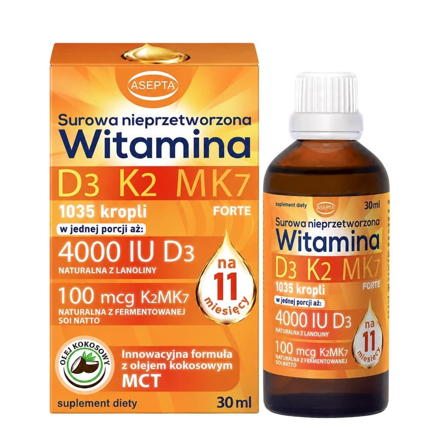 Asepta - Vitamin D3+K2 MK7 Forte – Asepta emballage