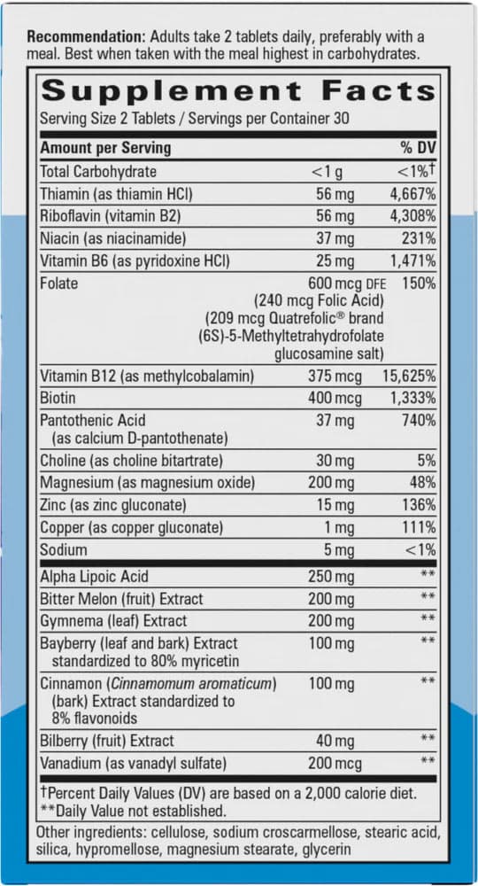 Nature'S Way - Blood Sugar Manager - 60 Tabs