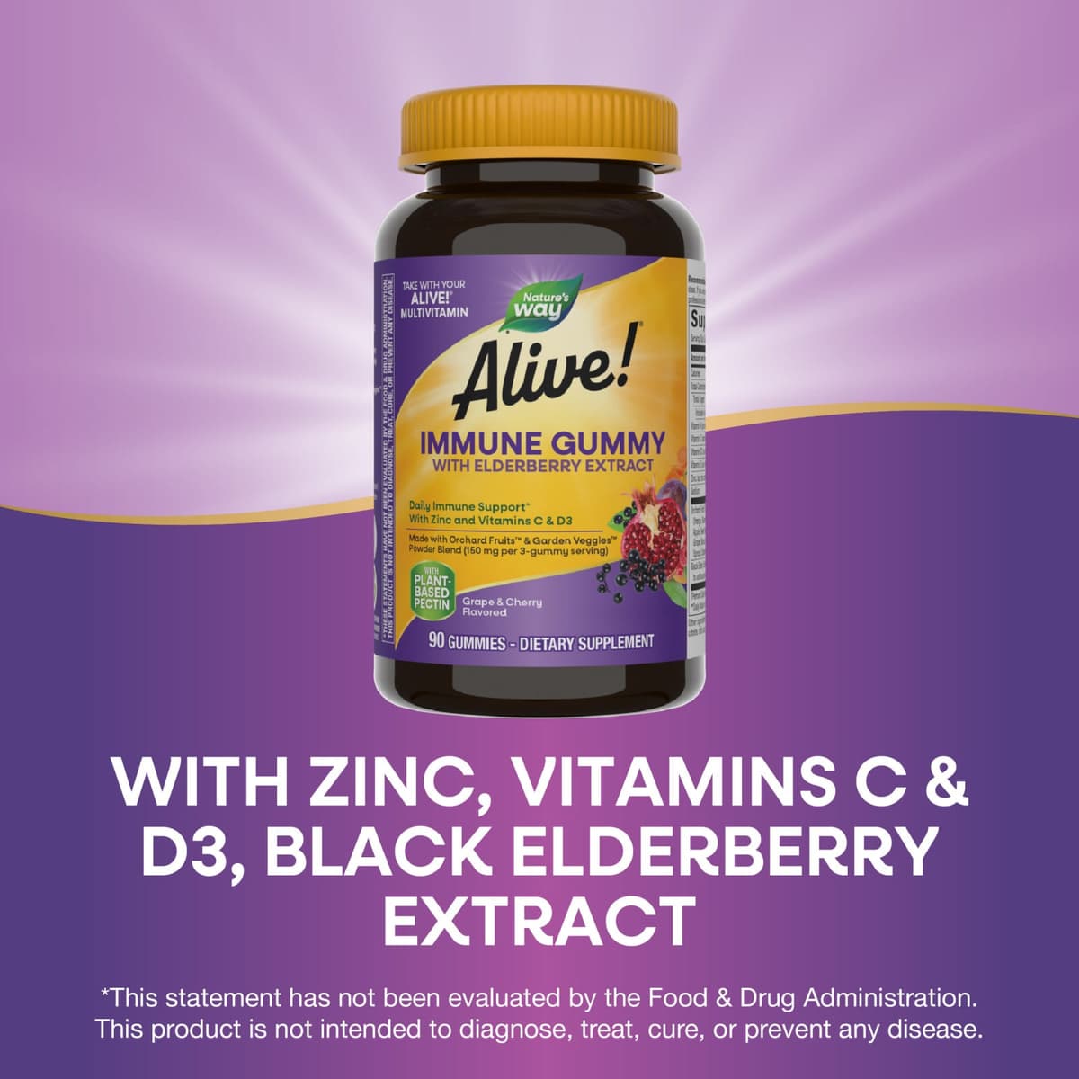 Nature'S Way - Alive! Immune With Elderberry - 90 Gummies