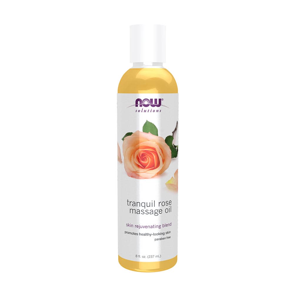 Now Foods - Tranquil Rose Massage Oil - 237ml – NOW Foods förpackning