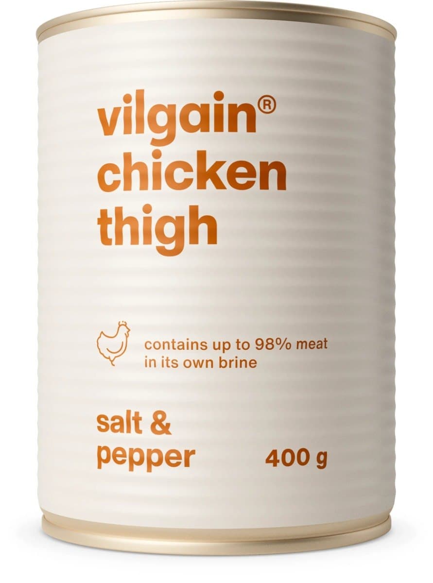 Vilgain - Chicken Thigh - 400g – Vilgain förpackning