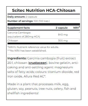 Scitec Nutrition - HCA Chitosan - 100 Caps