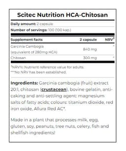 Scitec Nutrition - HCA Chitosan - 100 Caps