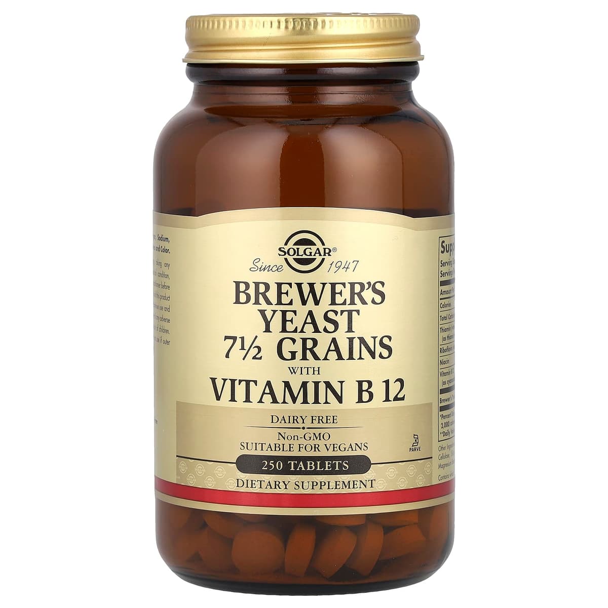 Solgar - Brewer'S Yeast With Vitamin B12 - 250 Tabs