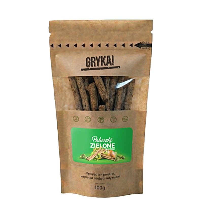 GRYKA! Paluszki gryczane zielone 100g DALEJ RAZEM – GRYKA! förpackning