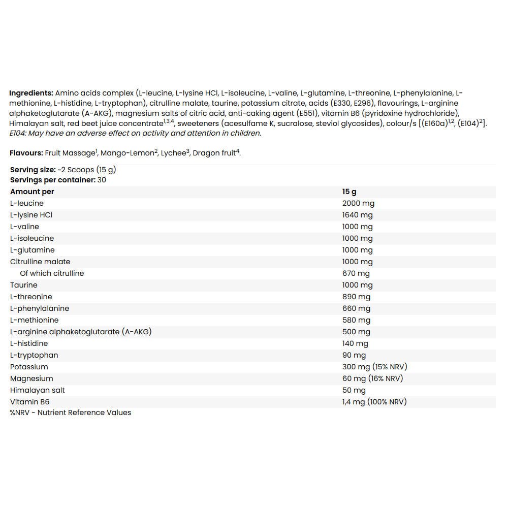 Fitness Authority - Napalm Aminolytes - 15g