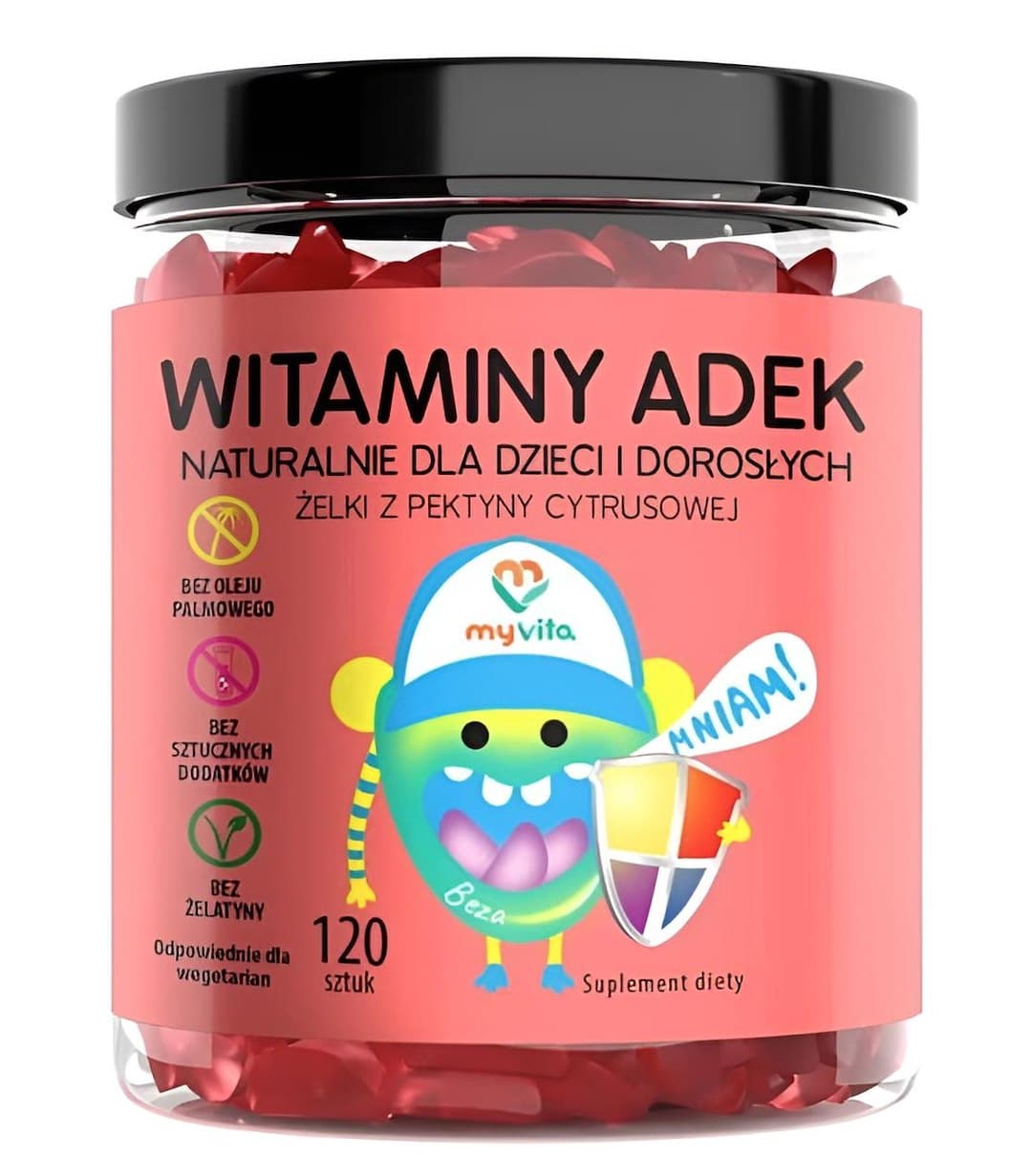Myvita - Adek Natural Citrus Pectin Jellies - 120 Pieces (120 Sztuk) – MyVita förpackning