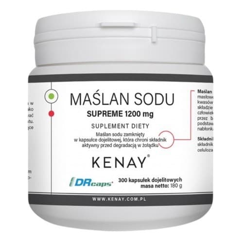 Kenay - Natriumbutyrat - 1200mg, 300 Caps – Kenay förpackning