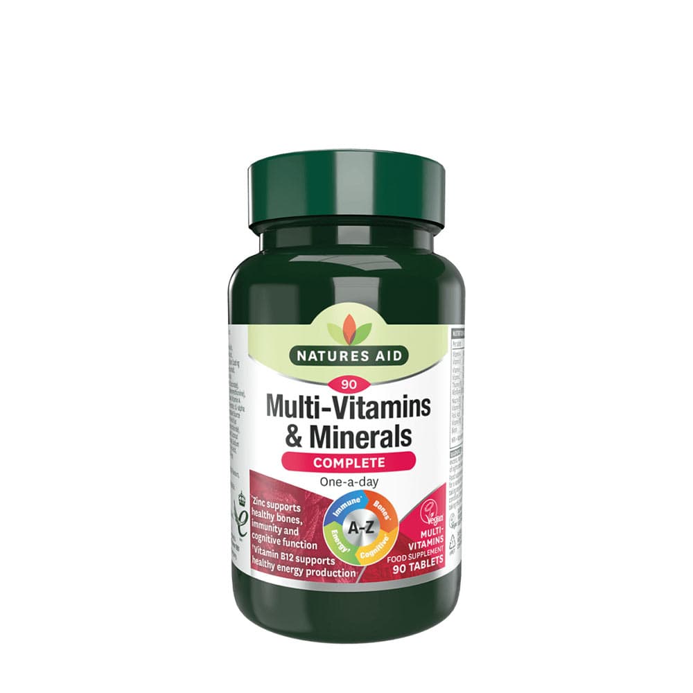 Natures Aid - Complete Multi-Vitamins & Minerals - 90 Tabs – Nature's Aid förpackning