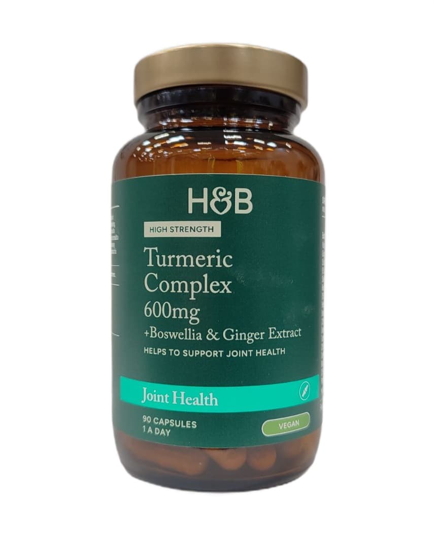 Holland & Barrett - Turmeric Complex With Boswellia & Ginger - 90 Caps – Holland & Barrett förpackning