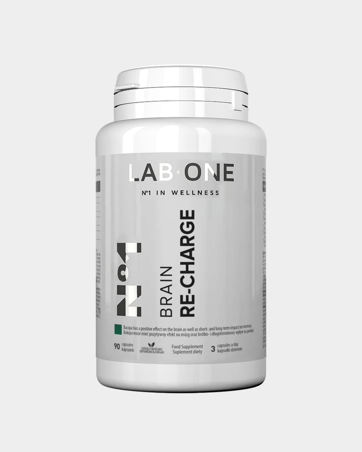 LAB ONE - Brain RE-CHARGE Capsules 90 - 90 caps