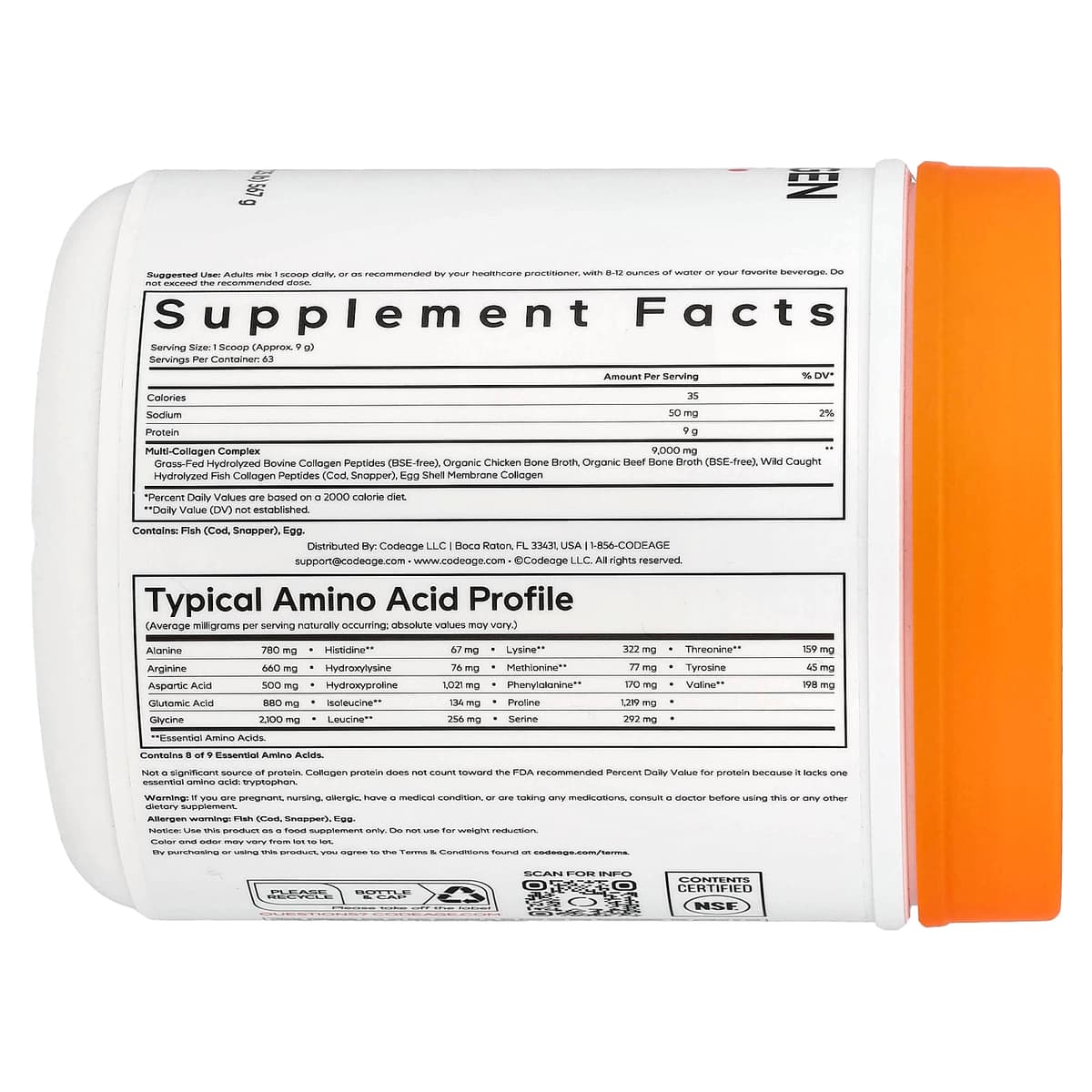 Codeage Multi Collagen Peptides - 567g