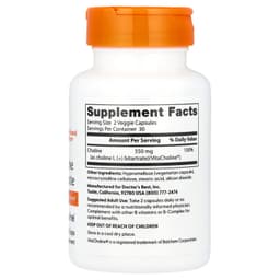 Doctor's Best - Choline L-Bitartrate, 550mg - 60 Vcaps