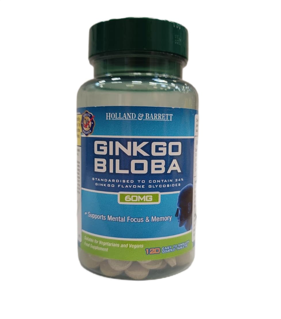 Holland & Barrett - Ginkgo Biloba - Memory Support 60mg - 120 Sgels