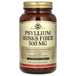 Solgar - Psyllium Husks Fiber - 200 Vegetable Capsules