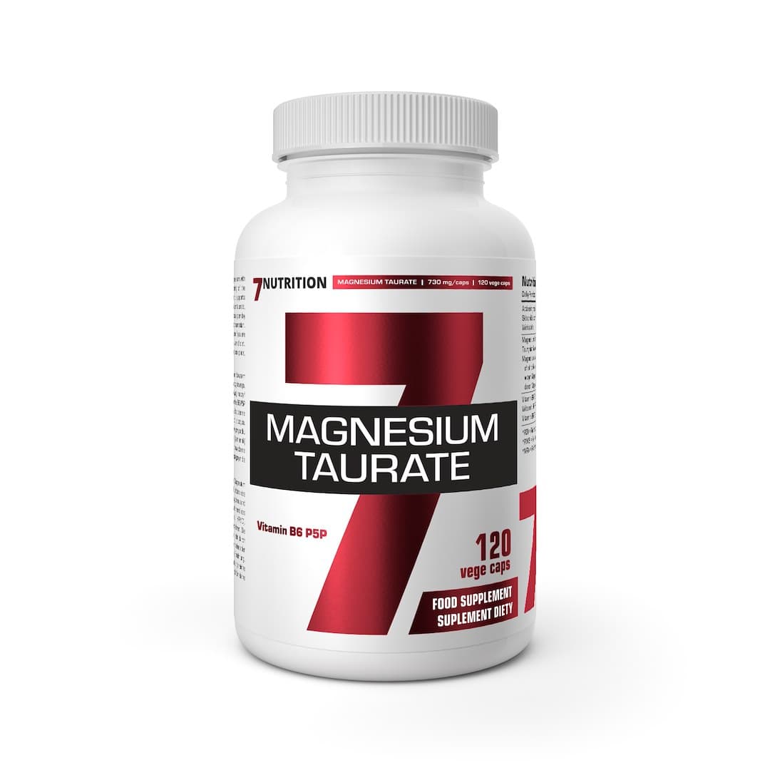 7Nutrition - Magnesium Taurate - 120 Vege Caps – 7 Nutrition förpackning