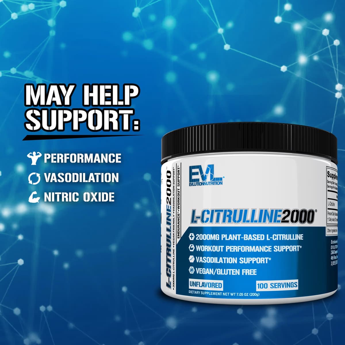 EVLution Nutrition - L-Citrulline 2000 Unflavoured Powder 200g