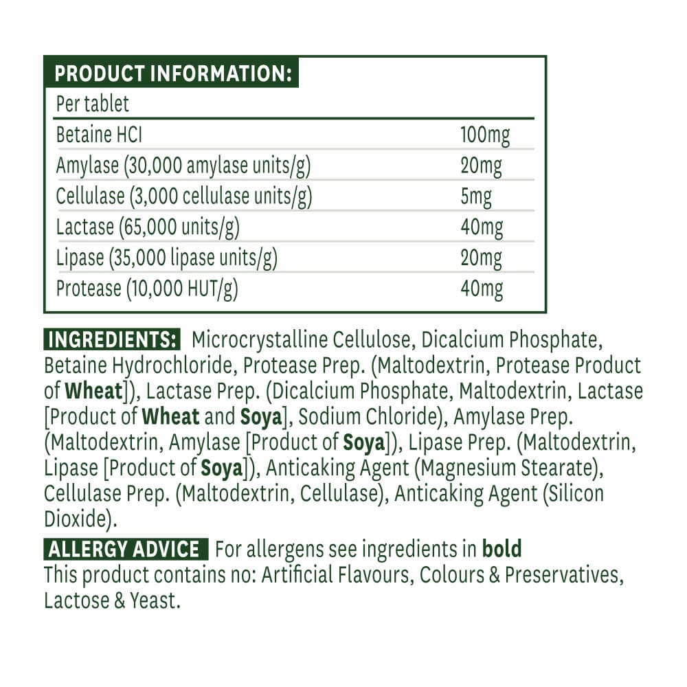 Nature's Aid - Digestive Enzyme Complex - 60 Tabs