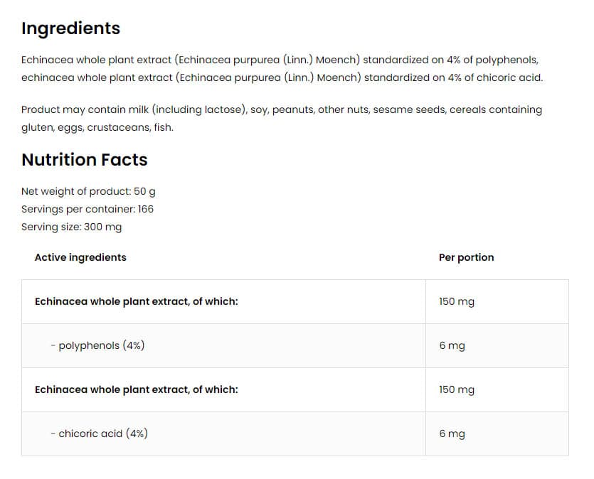 Ostrovit - Echinacea-uutteet - 50 g
