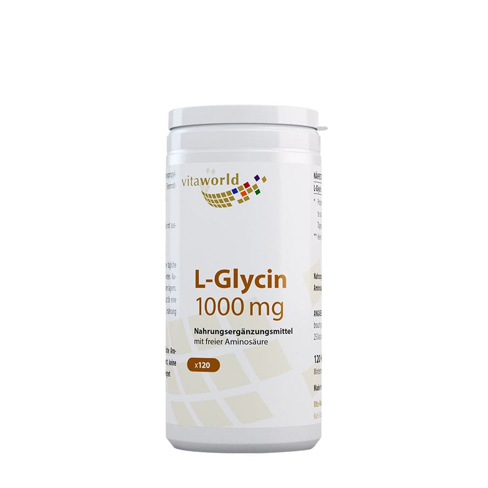 Vitaworld - L-Glycine - 120 Caps – Vitaworld förpackning