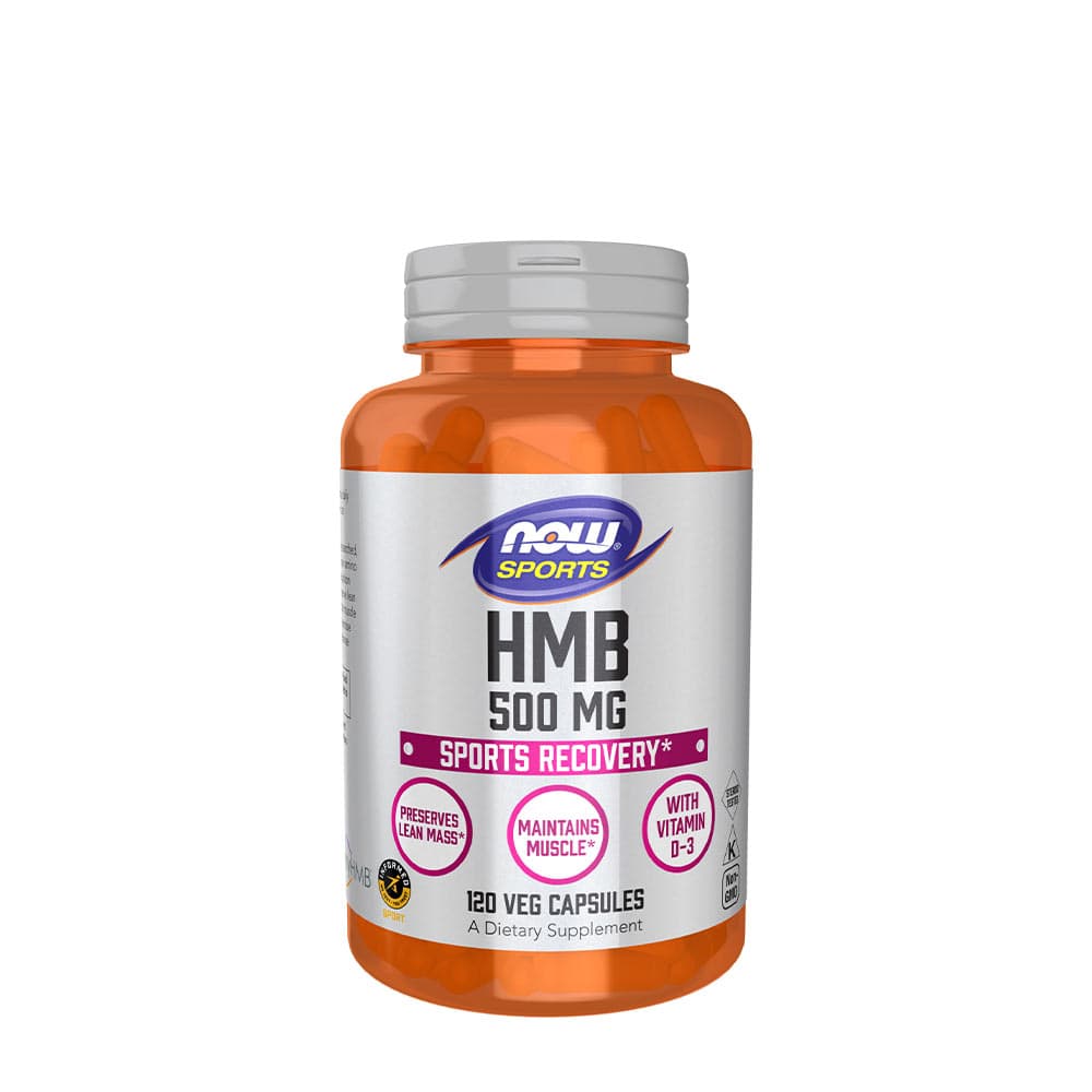 NOW Foods - HMB - 500mg - 120 Vcaps – NOW Foods förpackning