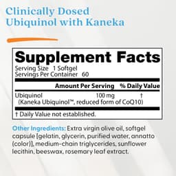 Doctor's Best - Ubiquinol With Kaneka, 100mg - 60 Sgels
