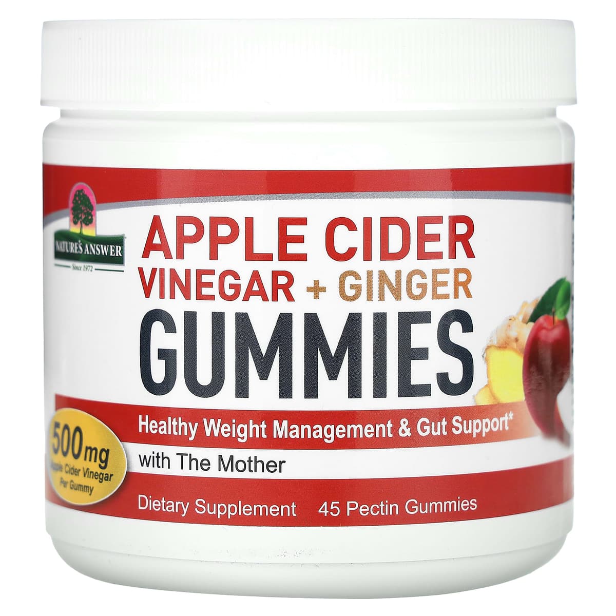 Nature's Answer - Apple Cider Vinegar + Ginger Gummies