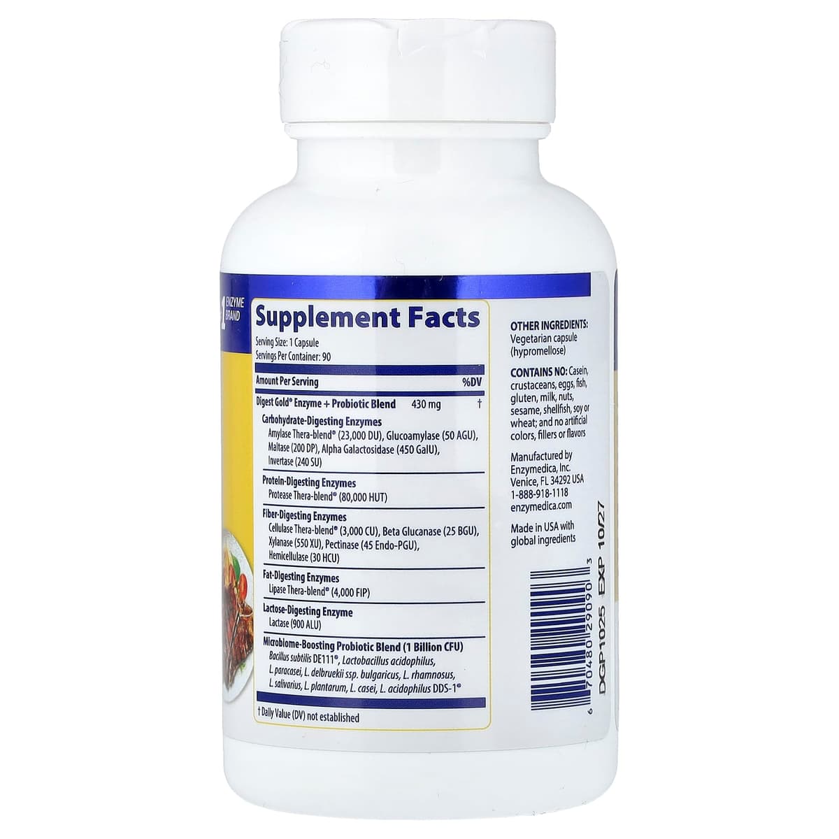Enzymedica Digest Gold® + Probiotics - 90 Kapsler