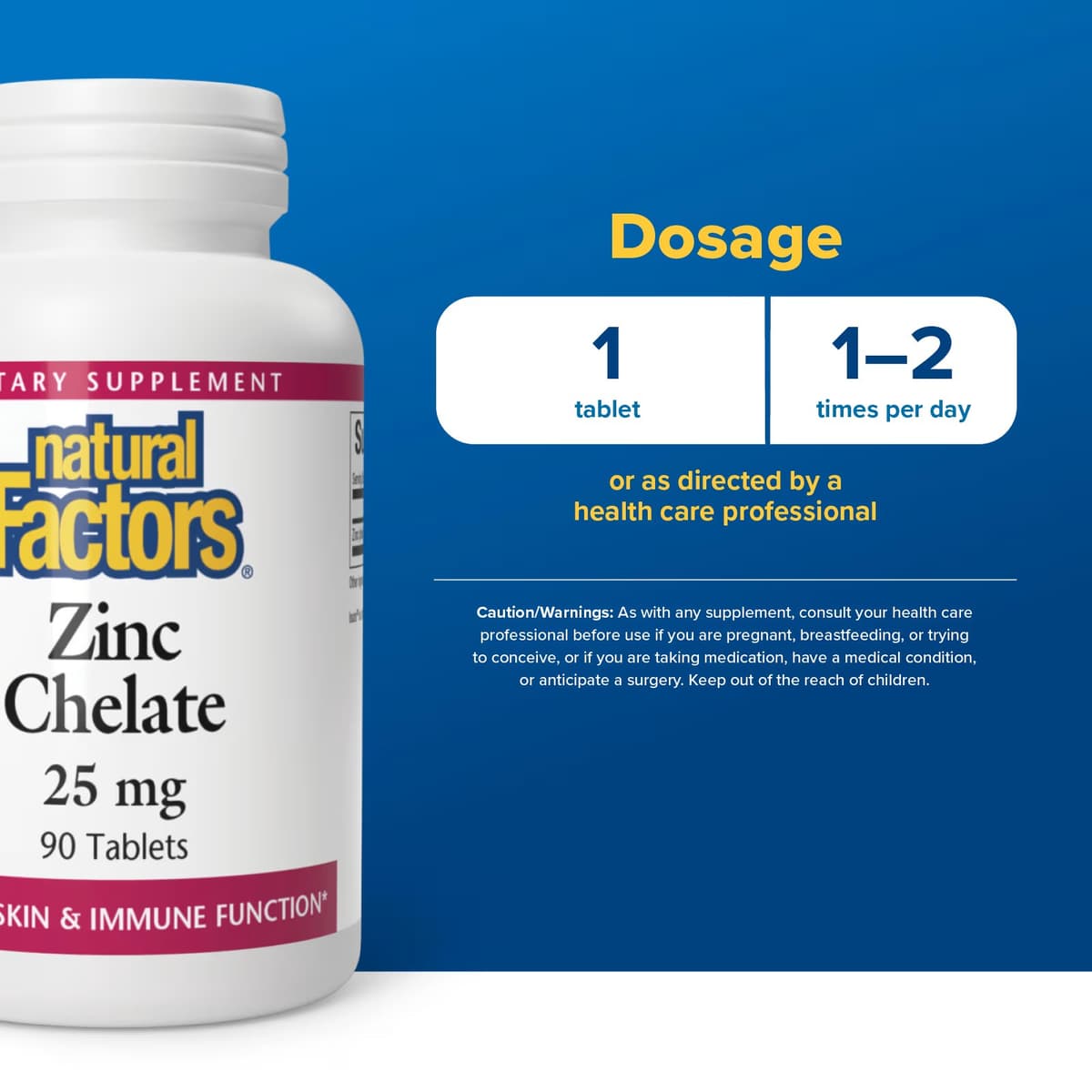 Natural Factors - Zinkchelat - 90 Tabs