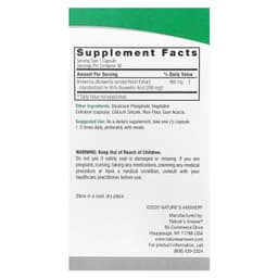 Nature's Answer - Boswellia - 90 Vegetarian Capsules