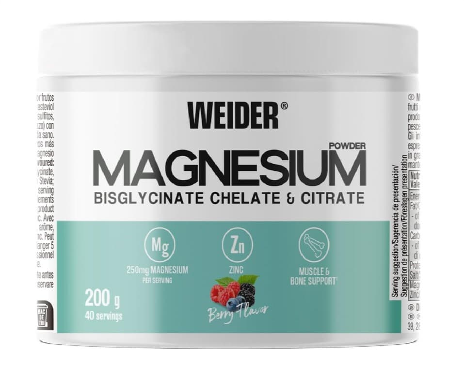 Weider - Magnesium Bisglycinate Chelate & Citrate - 200g – Weider förpackning