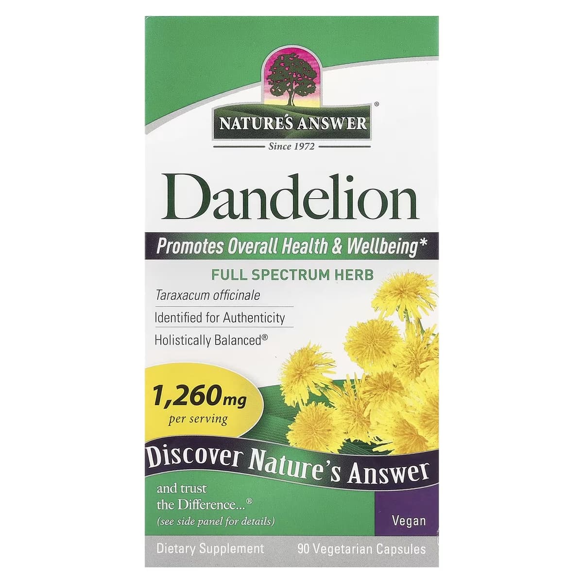 Nature's Answer - Dandelion Root - 90 Vcaps
