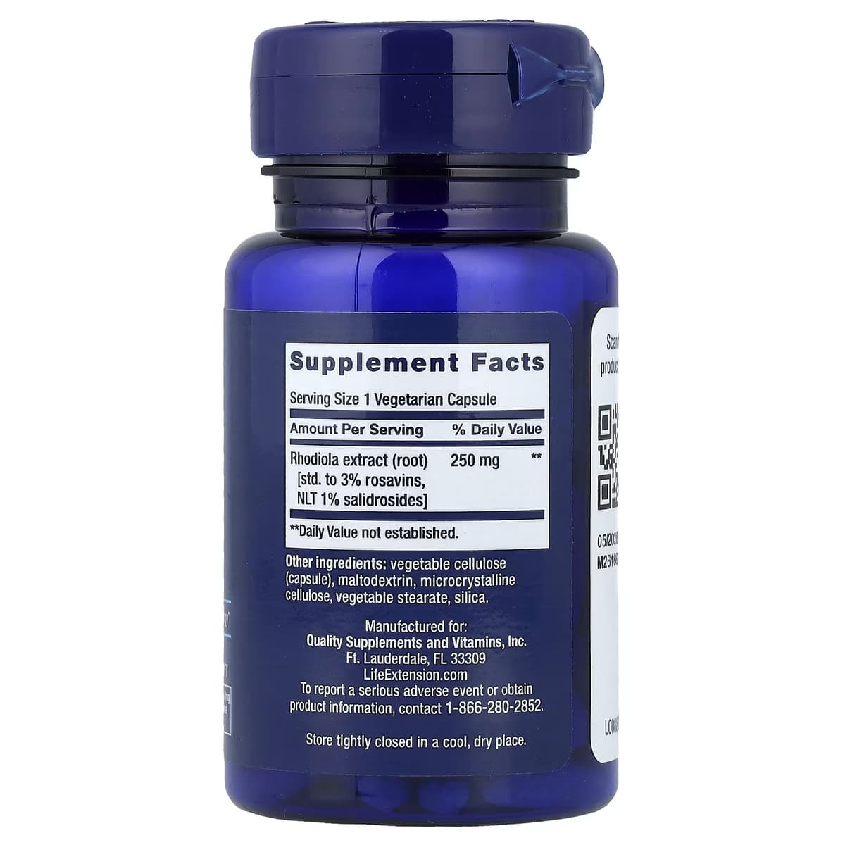 Life Extension - Rhodiola-uutteet - 60 kasvipohjaista kapselia
